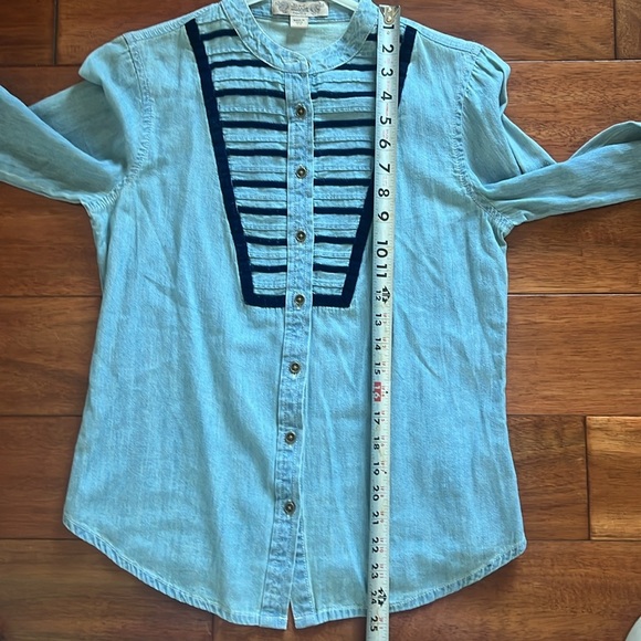 Nine West Vintage America Jean Shirt Size XS Button Down - Picture 7 of 8